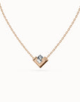 Aura Princess-cut Diamond Necklace