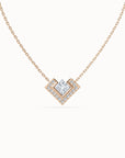 Aura Princess-cut Diamond Necklace with diamonds