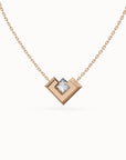 Aura Princess-cut Diamond Necklace with diamonds