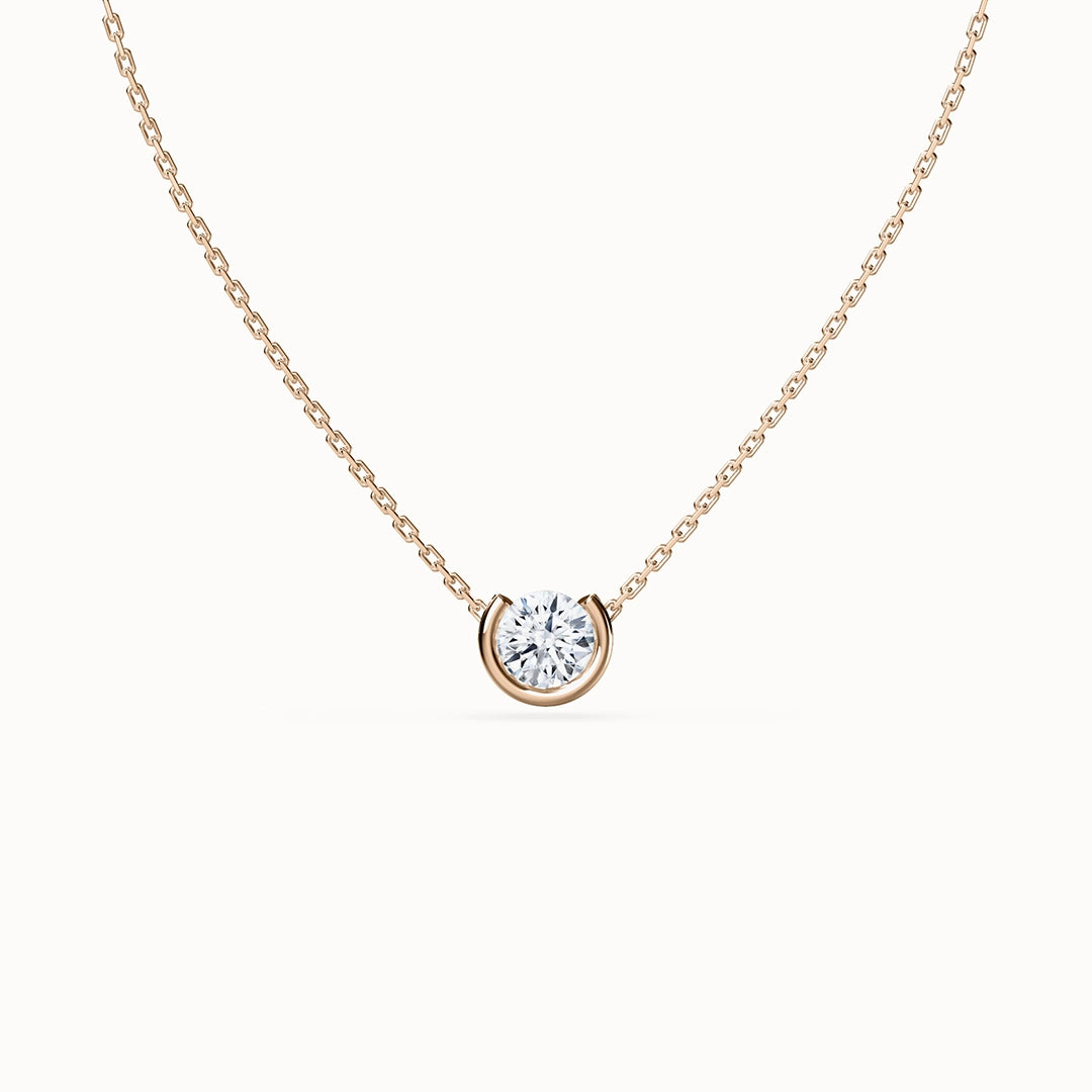 Aura Round Brilliant-cut Diamond Necklace