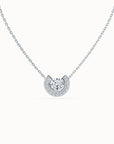 Aura Round Brilliant-cut Diamond Necklace with diamonds