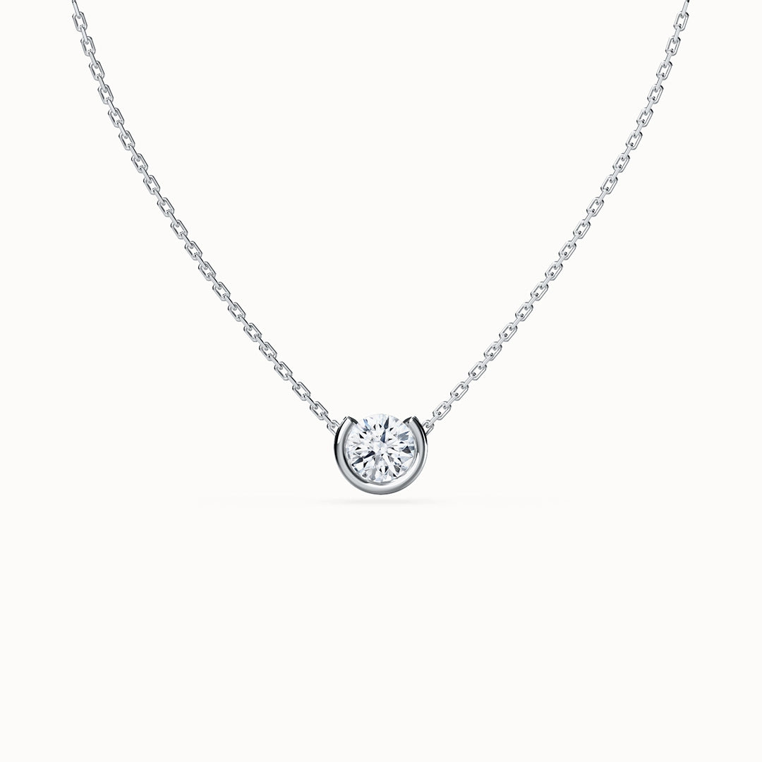 Aura Round Brilliant-cut Diamond Necklace