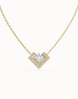 Aura Princess-cut Diamond Necklace with diamonds