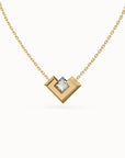 Aura Princess-cut Diamond Necklace with diamonds