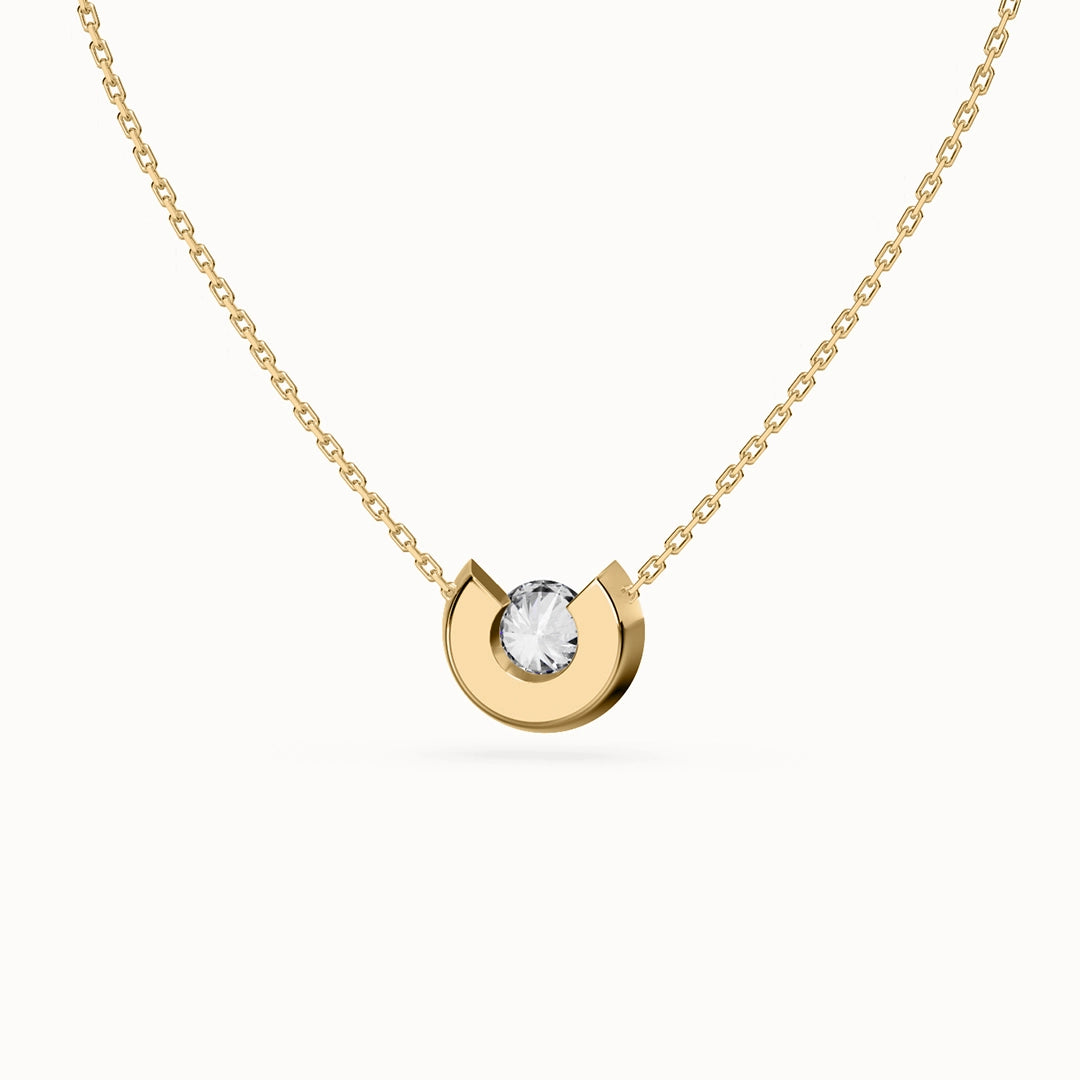 Aura Round Brilliant-cut Diamond Necklace – STEPHANIE VAN ZWAM