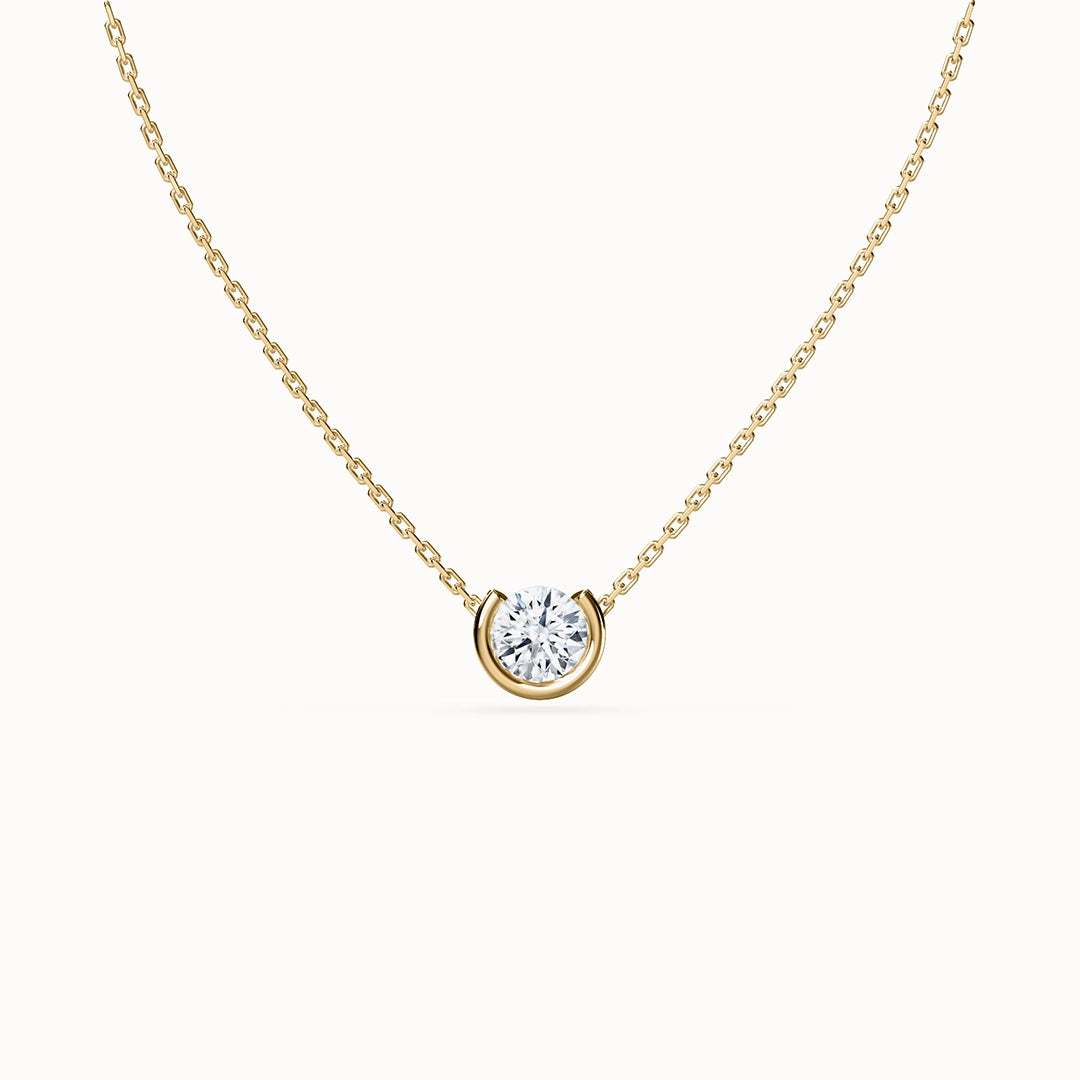 Aura Round Brilliant-cut Diamond Necklace