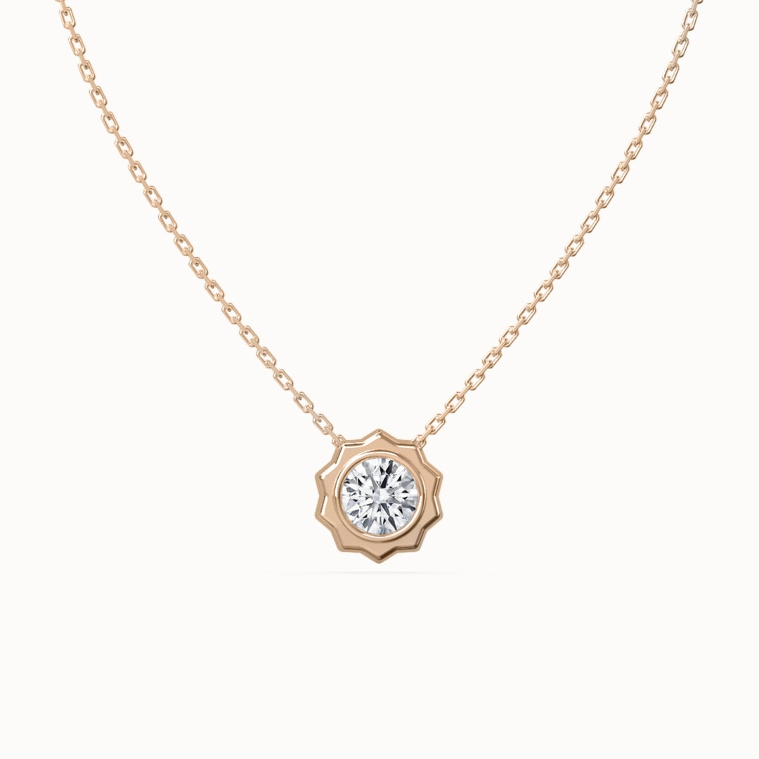 Cannelé Round-cut Diamond Necklace