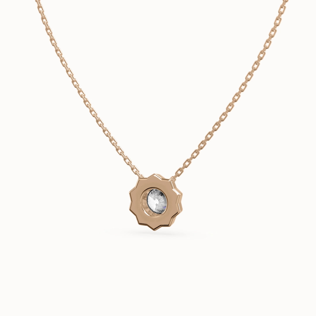Cannelé Round-cut Diamond Necklace