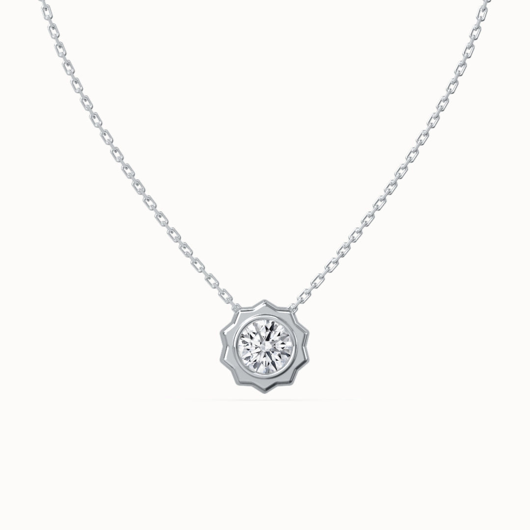 Cannelé Round-cut Diamond Necklace