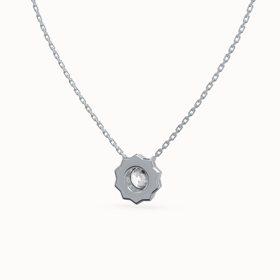 Cannelé Round-cut Diamond Necklace