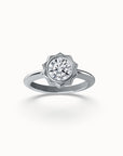 Cannelé Round Brilliant-cut Diamond Solitaire Ring