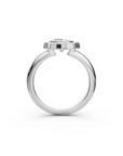 Cannelé Round Brilliant-cut Diamond Solitaire Ring