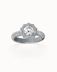 Cannelé Round-cut Diamond Engagement Ring