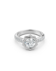 Cannelé Round-cut Diamond Engagement Ring
