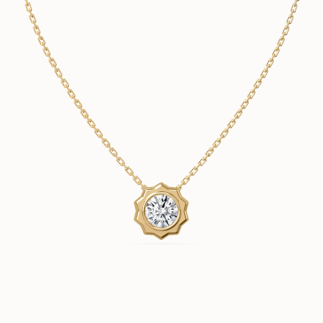 Cannelé Round-cut Diamond Necklace