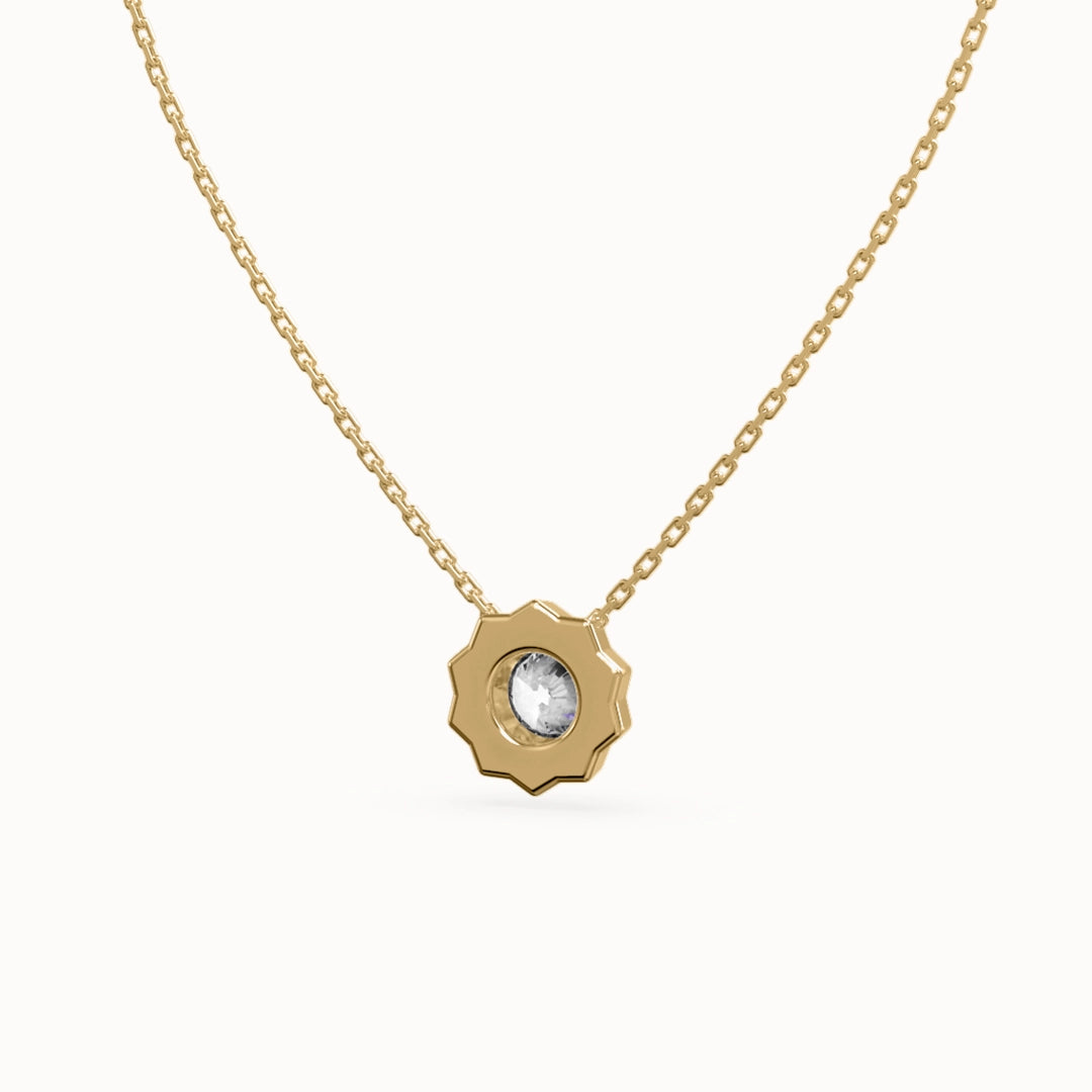 Cannelé Round-cut Diamond Necklace