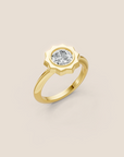 Sunkissed Round Brilliant-cut Diamond Solitaire Ring
