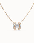 Echo Emerald-cut Diamond Necklace with diamonds