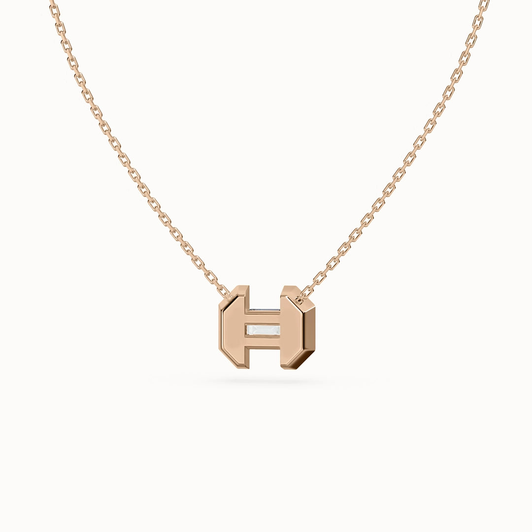 Echo Emerald-cut Diamond Necklace with diamonds