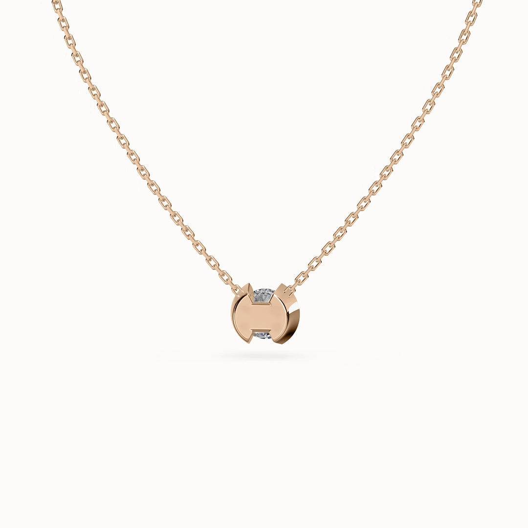 Echo Round Brilliant-cut Diamond Necklace