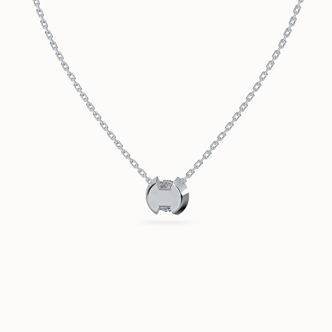 Echo Round Brilliant-cut Diamond Necklace