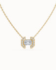 Echo Emerald-cut Diamond Necklace with diamonds