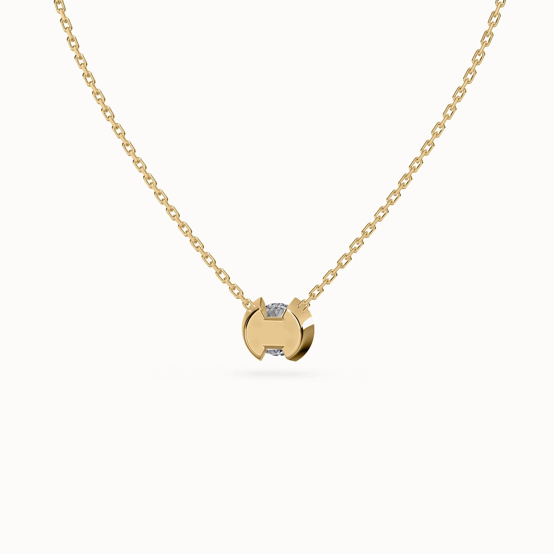 Echo Round Brilliant-cut Diamond Necklace