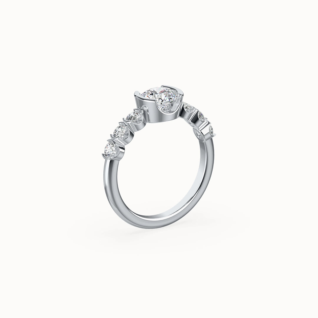 London Round Brilliant-cut Diamond Engagement Ring