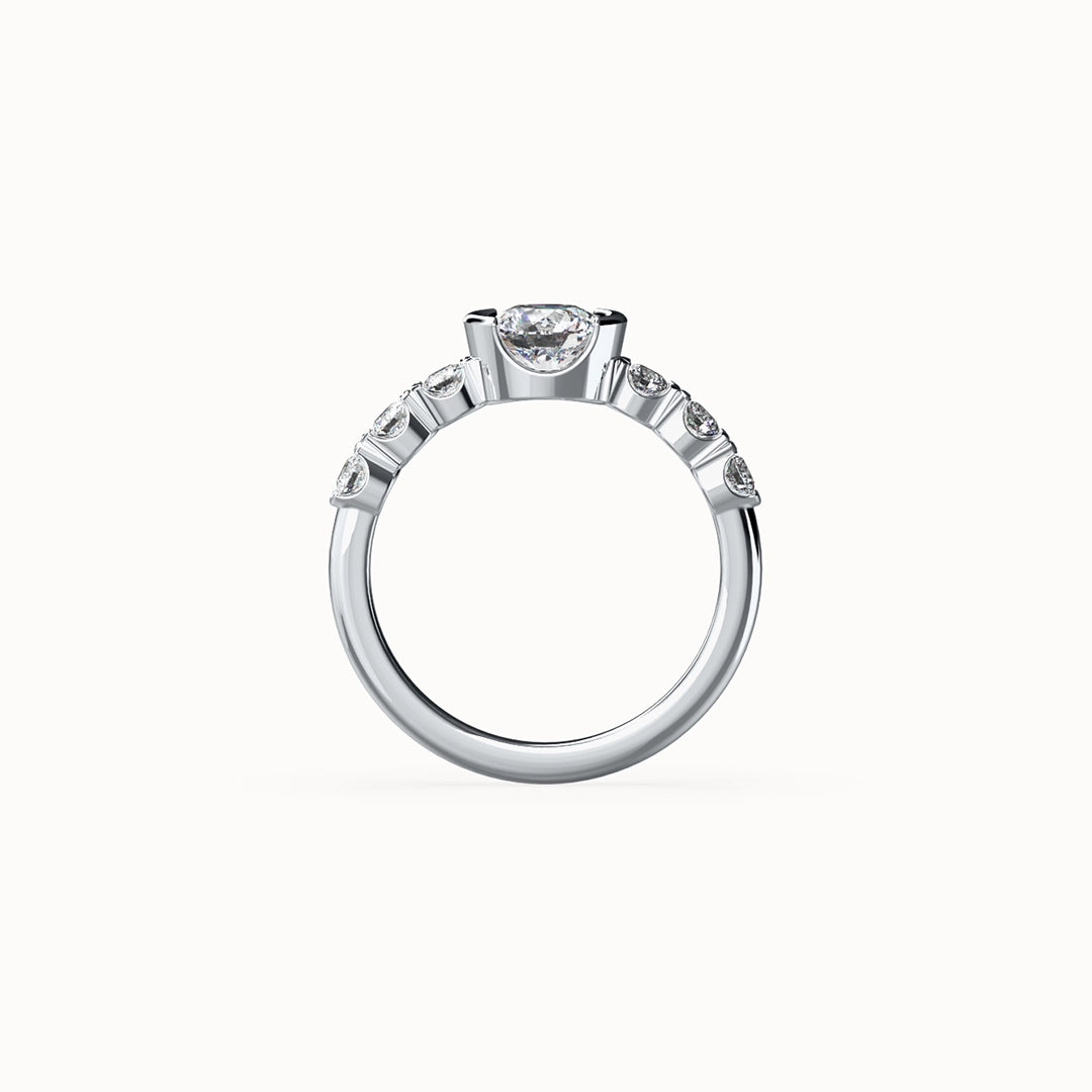 London Round Brilliant-cut Diamond Engagement Ring