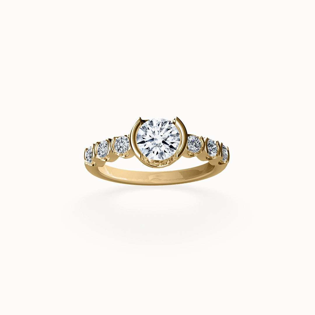 London Round Brilliant-cut Diamond Engagement Ring