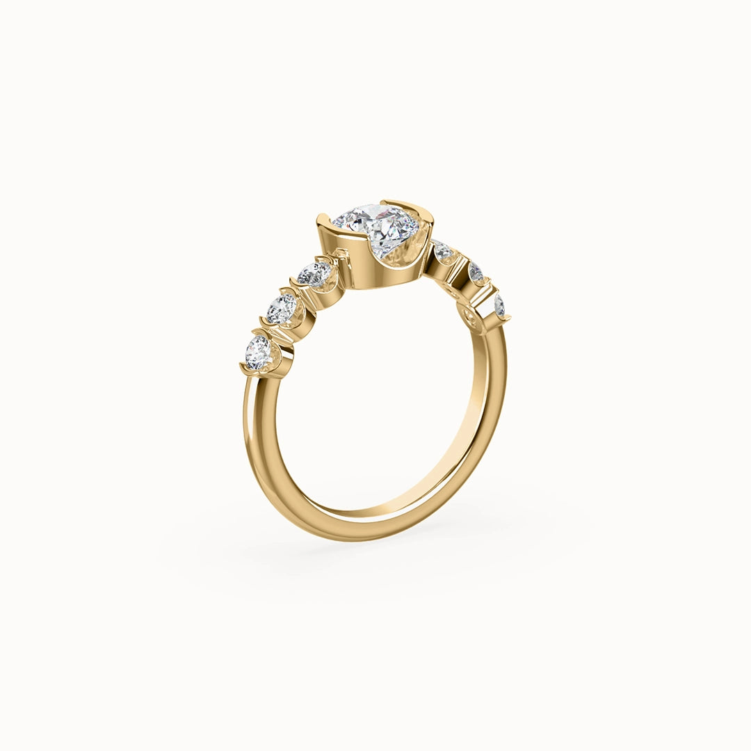 London Round Brilliant-cut Diamond Engagement Ring