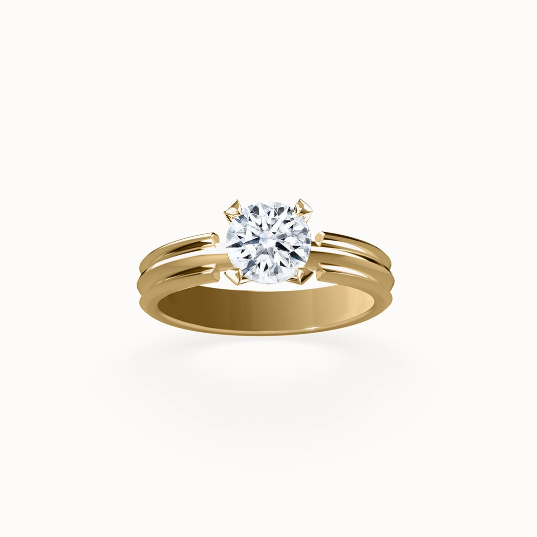 Manhattan Round Brilliant-cut Diamond Engagement Ring