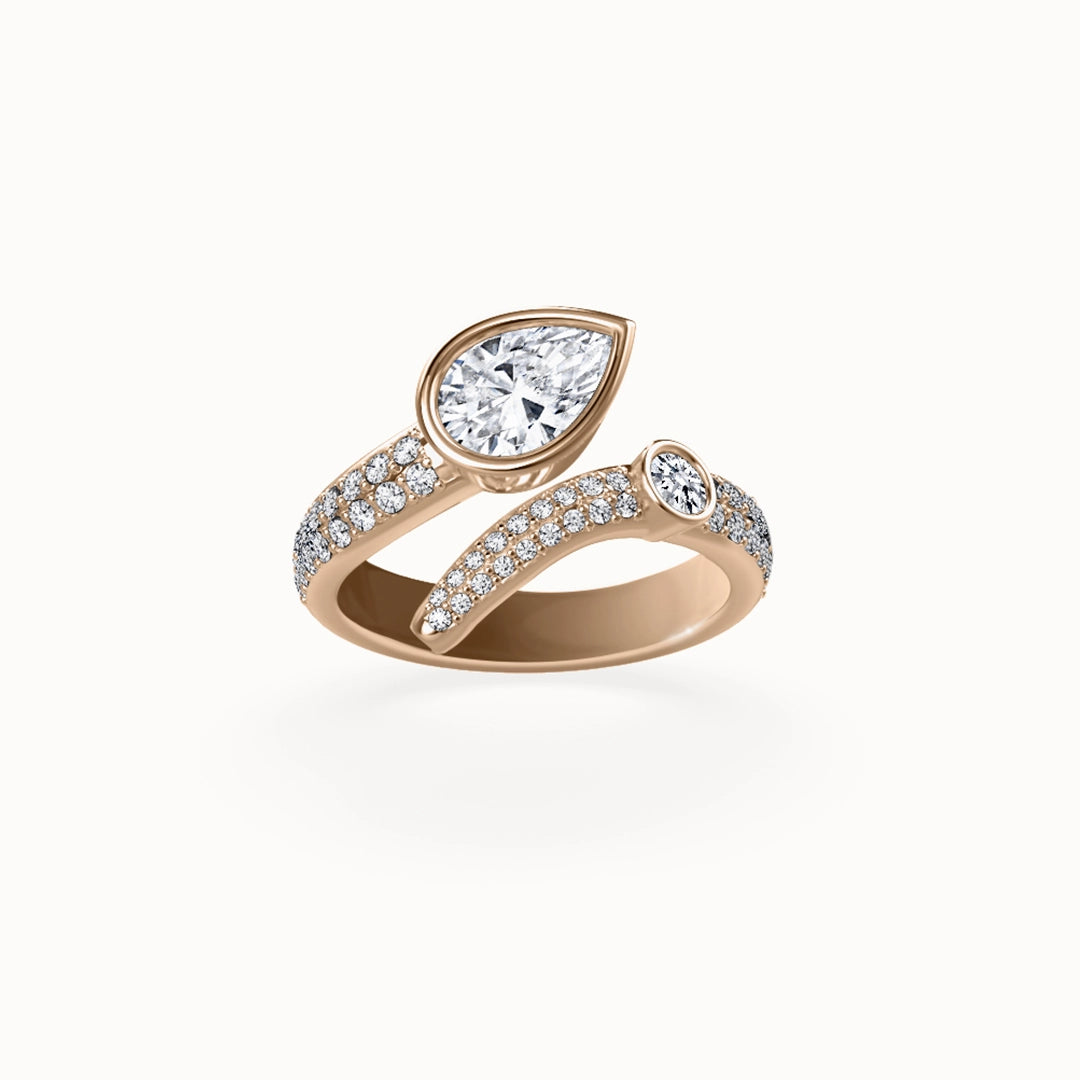 The Chloe Toi et Moi Engagement Ring 1ct / 14K Rose Gold by Marrow Fine