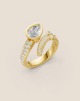 Milan bague de fiançailles diamant taille poire