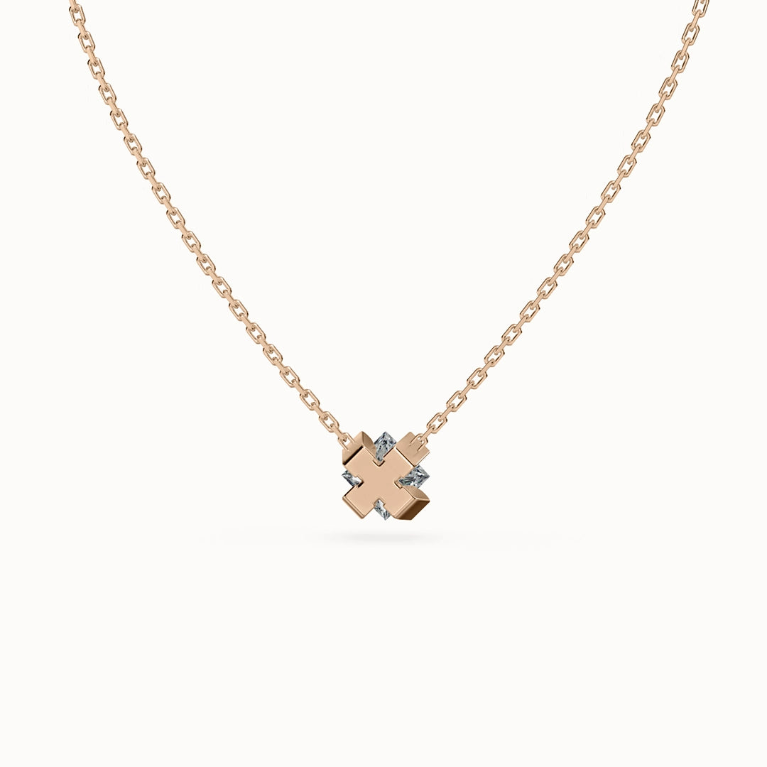 Origin Princess-cut Diamond Necklace