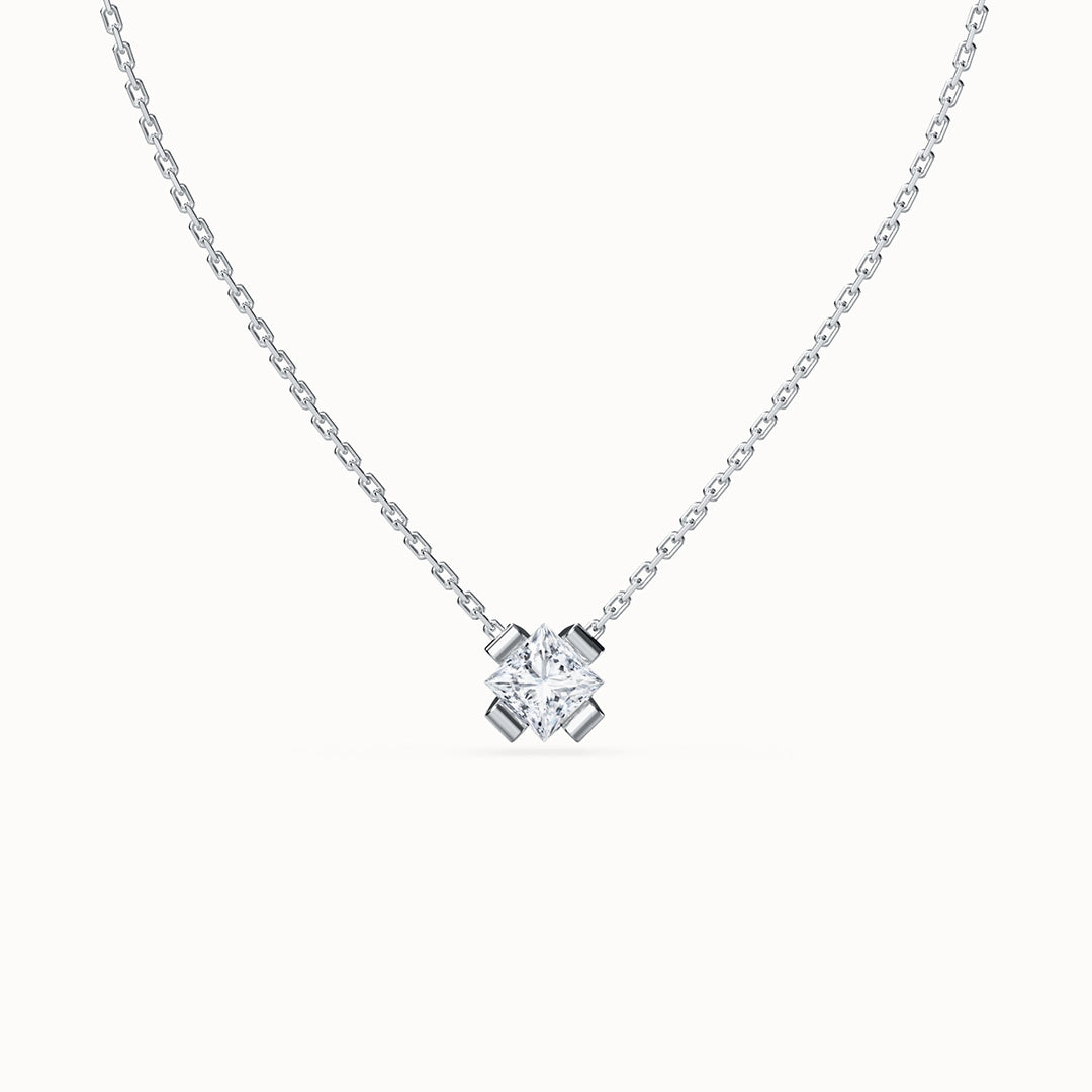 Origin Princess-cut Diamond Necklace