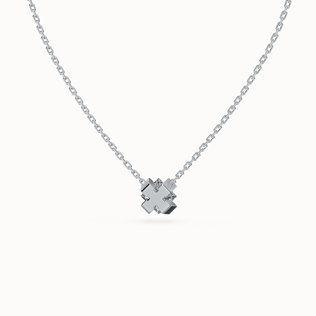 Origin Princess-cut Diamond Necklace