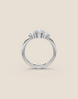 Sunkissed Oval-cut Diamond Trilogy Ring