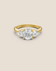 Sunkissed Oval-cut Diamond Trilogy Ring
