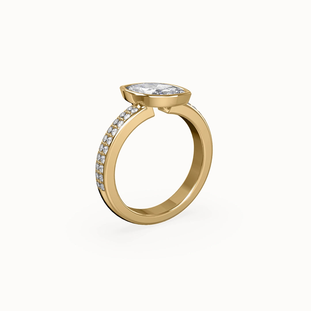 Tahiti Marquise-cut Diamond Engagement Ring