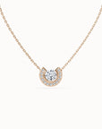 Aura Round Brilliant-cut Diamond Necklace with diamonds