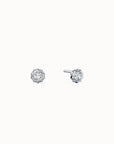 Cannelé Round Brilliant-cut Diamond Stud Earrings