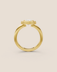 Sunkissed Round Brilliant-cut Diamond Solitaire Ring