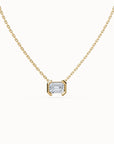 Echo Emerald-cut Diamond Necklace East to West