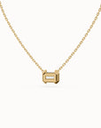 Echo Emerald-cut Diamond Necklace East to West