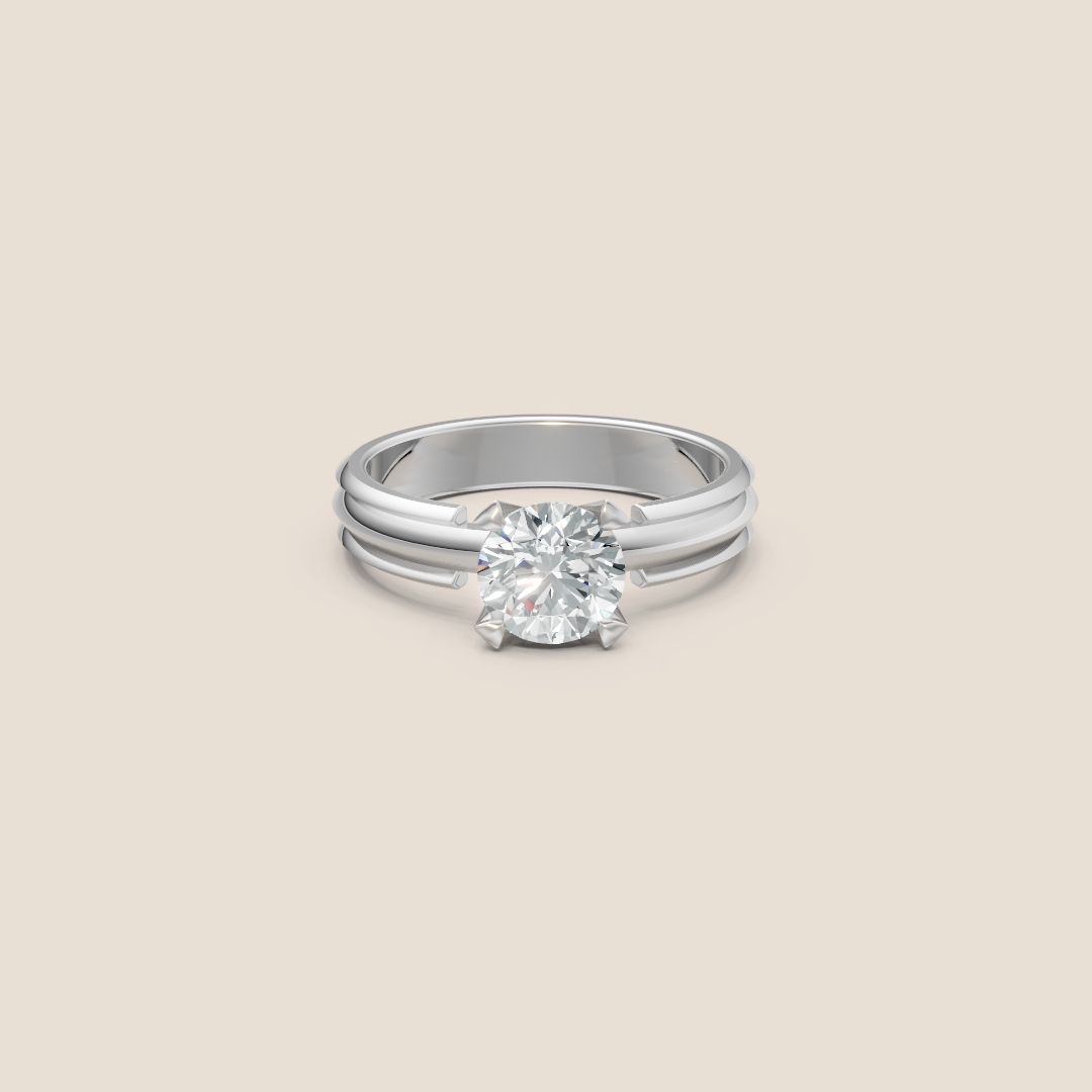 Manhattan Round Brilliant-cut Diamond Engagement Ring
