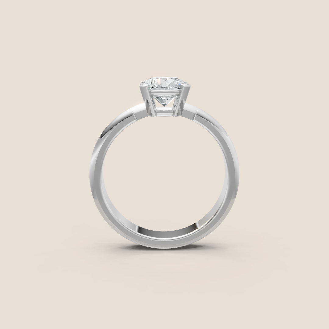 Manhattan Round Brilliant-cut Diamond Engagement Ring