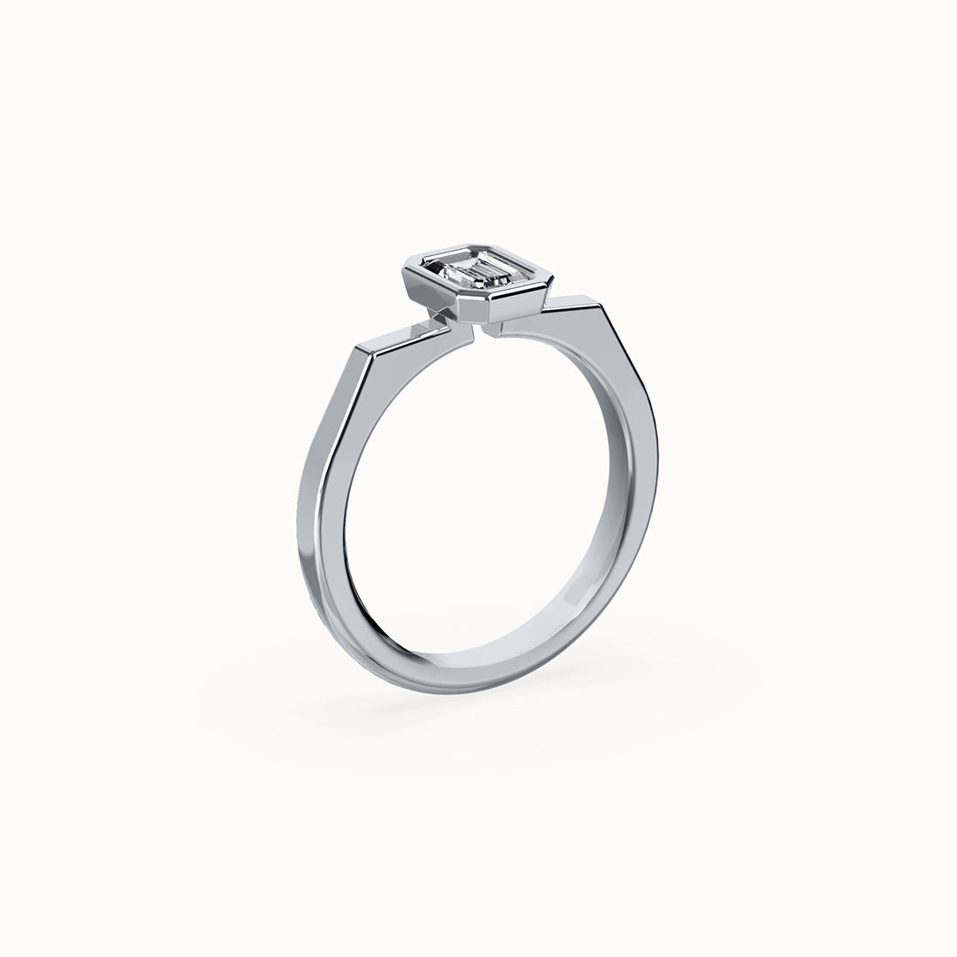 Miami Emerald-cut Diamond Engagement Ring