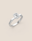 Miami bague de fiançailles diamant taille émeraude