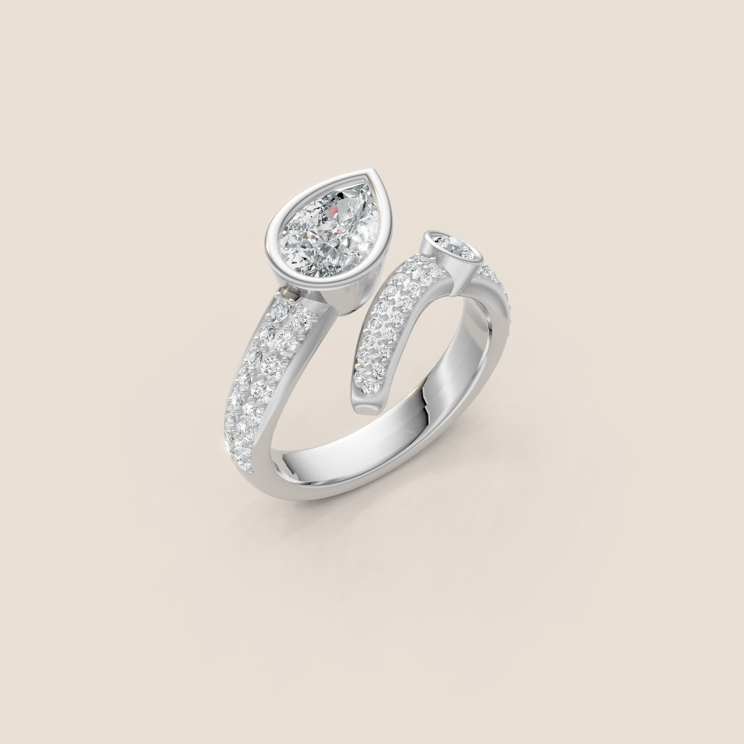Milan Pear-cut Diamond Engagement Ring